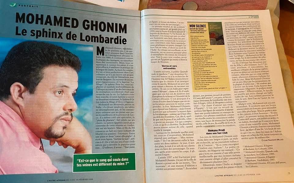 Ritaglio stampa dedicato a Ghonim Mohamed